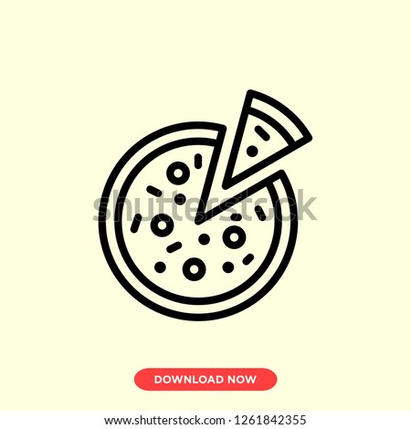 Pizza icon modern vector style