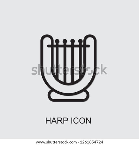 harp icon . Editable outline harp icon from entertainment. Trendy harp icon for web and mobile.