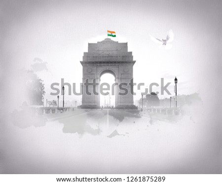INDIA GATE DELHI Royalty-Free Stock Photo #1261875289