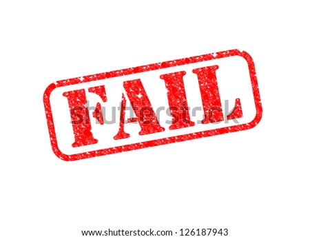 A 'Fail' Stamp over a white background. Royalty-Free Stock Photo #126187943