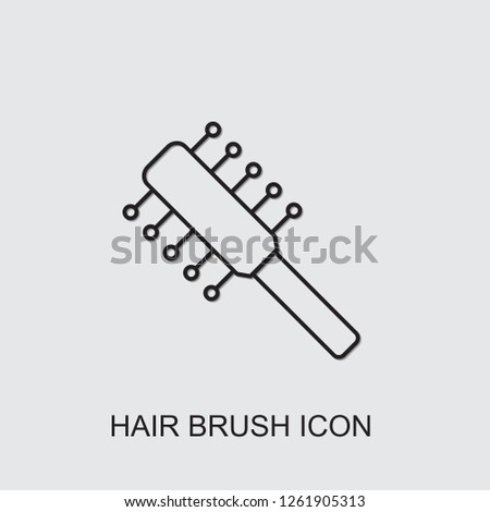 hair brush icon . Editable line hair brush icon from barber. Trendy hair brush icon for web and mobile.