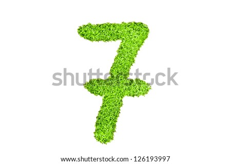 Number seven from grass