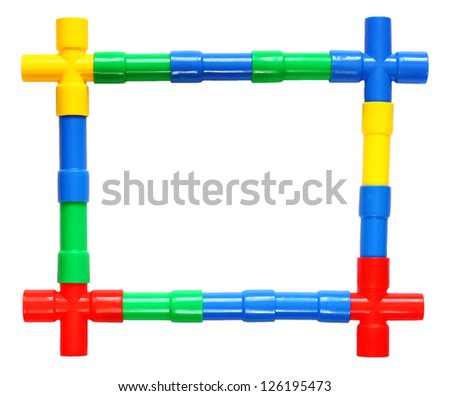 colorful frame made of children toy