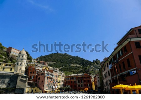 panoramic view of the old city, beautiful photo digital picture, in cinque terre, Liguria, Italy