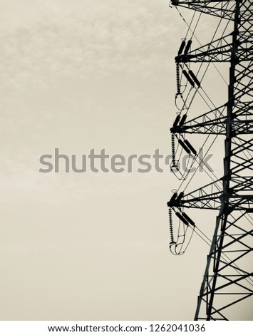 Parts of a large electric pole unique photo