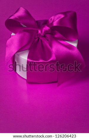 background with gift box, space for text