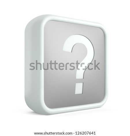 Help 3d icon on a white background