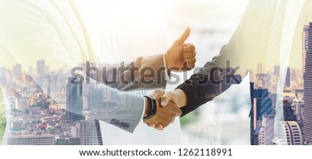 Congratulated the Success of the Organization. Ovation Successful Businessman. People customer service evaluation teamwork. Teamwork cooperation relations strengthen.  Royalty-Free Stock Photo #1262118991