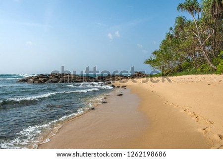Beautiful sea landscape. Sri Lanka.