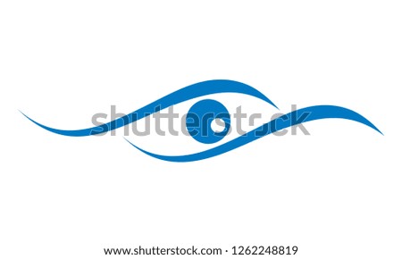 eye logo for ophthalmology clinic illustration isolated on white background