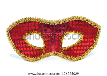 a carnival mask on a white background