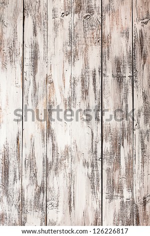 Empty old shabby white painted wooden background Royalty-Free Stock Photo #126226817