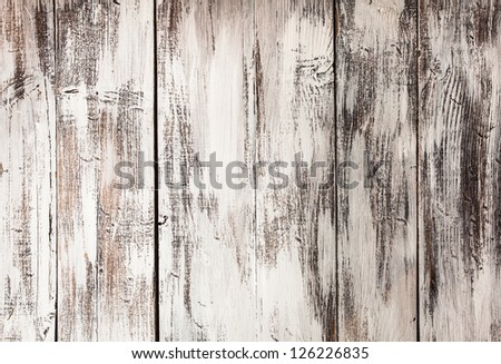 Empty old shabby white painted wooden background Royalty-Free Stock Photo #126226835