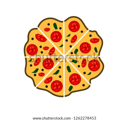 Pizza icon vector 
