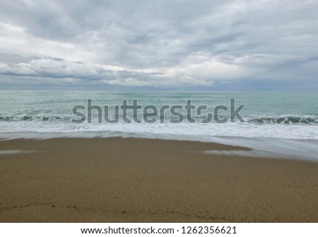 Sea coast in Turkey. Mediterranean shore