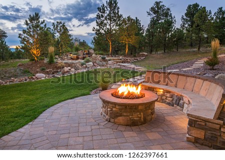 Amazing Fire Pit Royalty-Free Stock Photo #1262397661