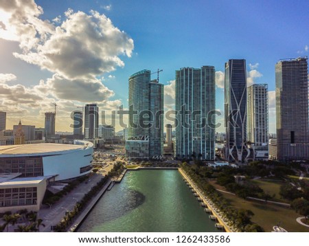 Drone, Miami, Resort, Lifestyle, Beach Luxury, Sea, Aerial, Lake, Bridge, Brickell, Buildings, Concert Arena, AmericanAirlines Arena