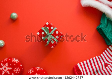 Merry Christmas and Happy New Year. Red background
