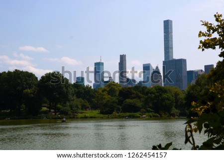 Central Park. Image of The Lake in Central Park, New York City, USA.