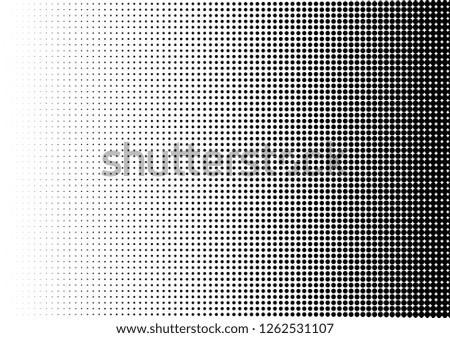 Distressed Dots Background. Modern Halftone Pattern. Pop-art Overlay. Abstract Black and White Backdrop. Vector illustration