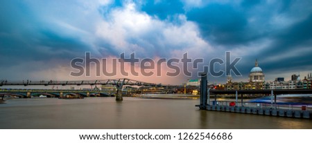 Vivid skyline over Thames