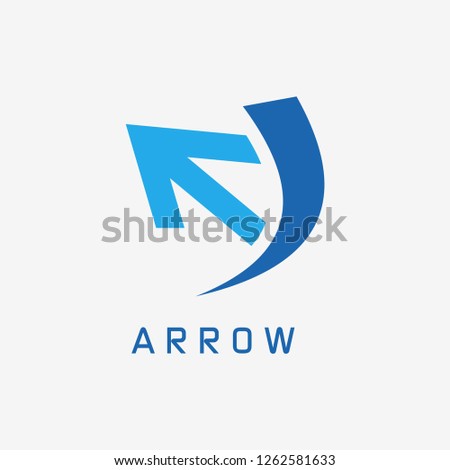 Simple arrow logo template