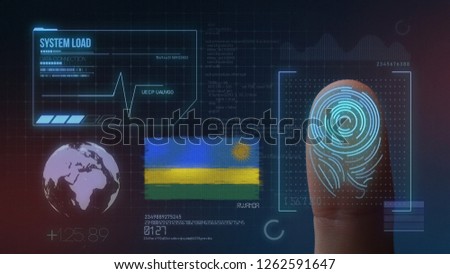 Finger Print Biometric Scanning Identification System. Rwanda Nationality 