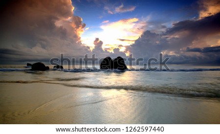 Amazing Landscape at Teluk Cempedak Beach, Kuantan, Pahang.