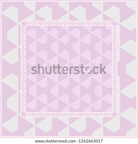 Floral geometric pattern for tablecloth. Vector illustration