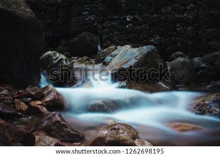 Time lapse photography of water stream