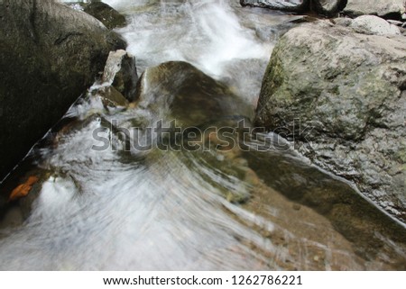 the texture of rocks and river water