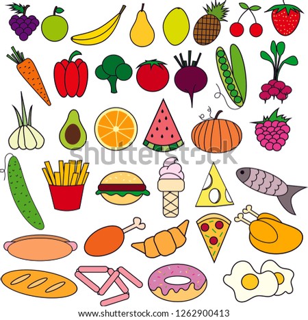 food vector icons