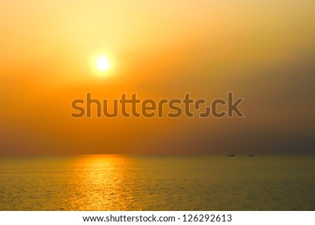 sunset at the sea