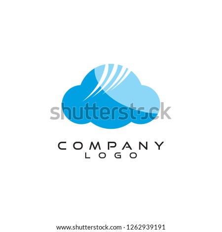 Cloud logo design vector template