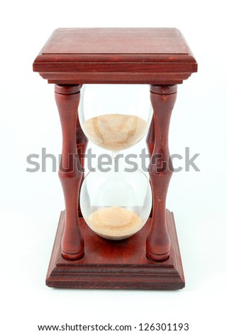 Hourglass, sandglass, sand timer, sand clock isolated on the white background