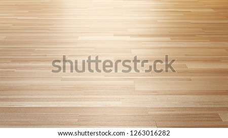 Wood parquet horizontal floor 3d perspective rendering