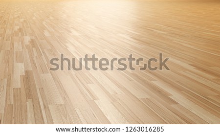 Wood parquet floor 3d perspective rendering