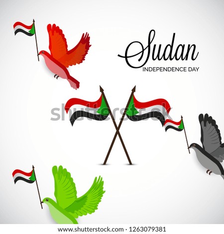 Vector illustration of a background or banner for Sudan Independence Day.