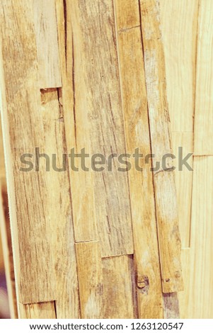 wooden panel materials for different purposes, note shallow depth of field