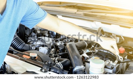 Car maintenance, repair, replacement fluid.