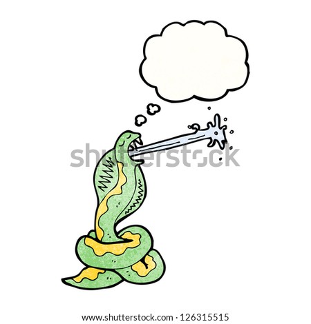 cartoon snake spitting poison