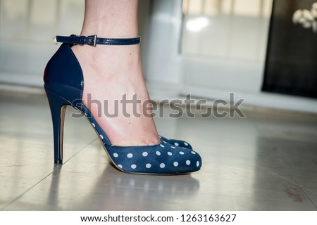High-heeled women's shoes, feminine style