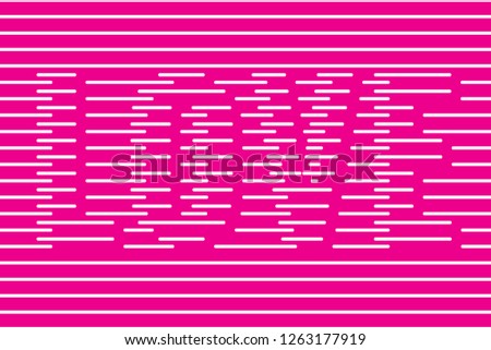 Love Authentic Invisible Style Inverted Logo Lettering Made with Repeating Horizontal Lines as Decorative Print Template - White Elements on Pink Background - Vector T-Shirt Graphic Design