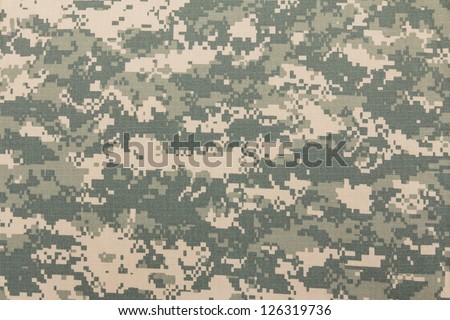 US army acu digital camouflage fabric texture background Royalty-Free Stock Photo #126319736