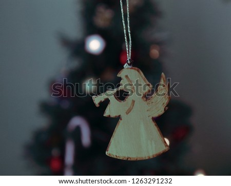 Hanging Wooden Angel
