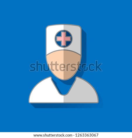 Vector medical icon doctor. Medic Illustration in a flat style. 1