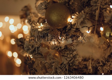 Christmas tree and decorations.Christmas photo