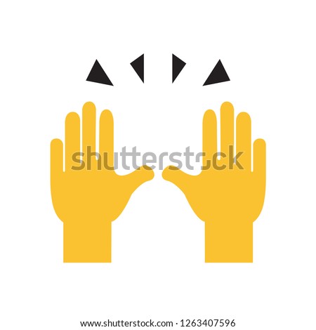 Raising hands emoji vector Royalty-Free Stock Photo #1263407596