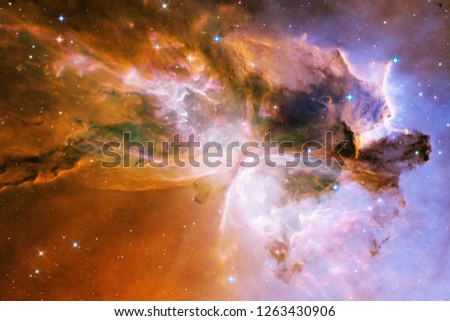 Beautiful of universe. Science fiction wallpaper. Elements of this image furnished by NASA.