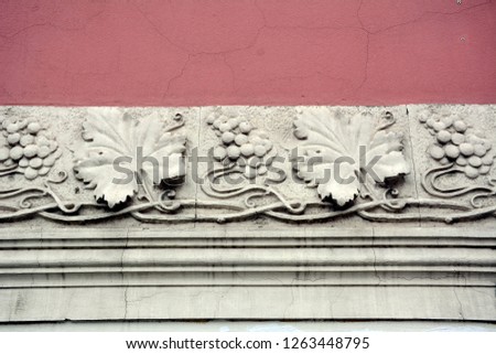Stone ornaments on the facade